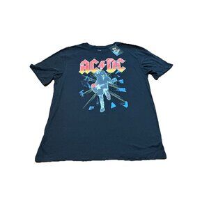ACDC Youth T-Shirt XXL (16-18) Graphic Rock Metal Guitar Black